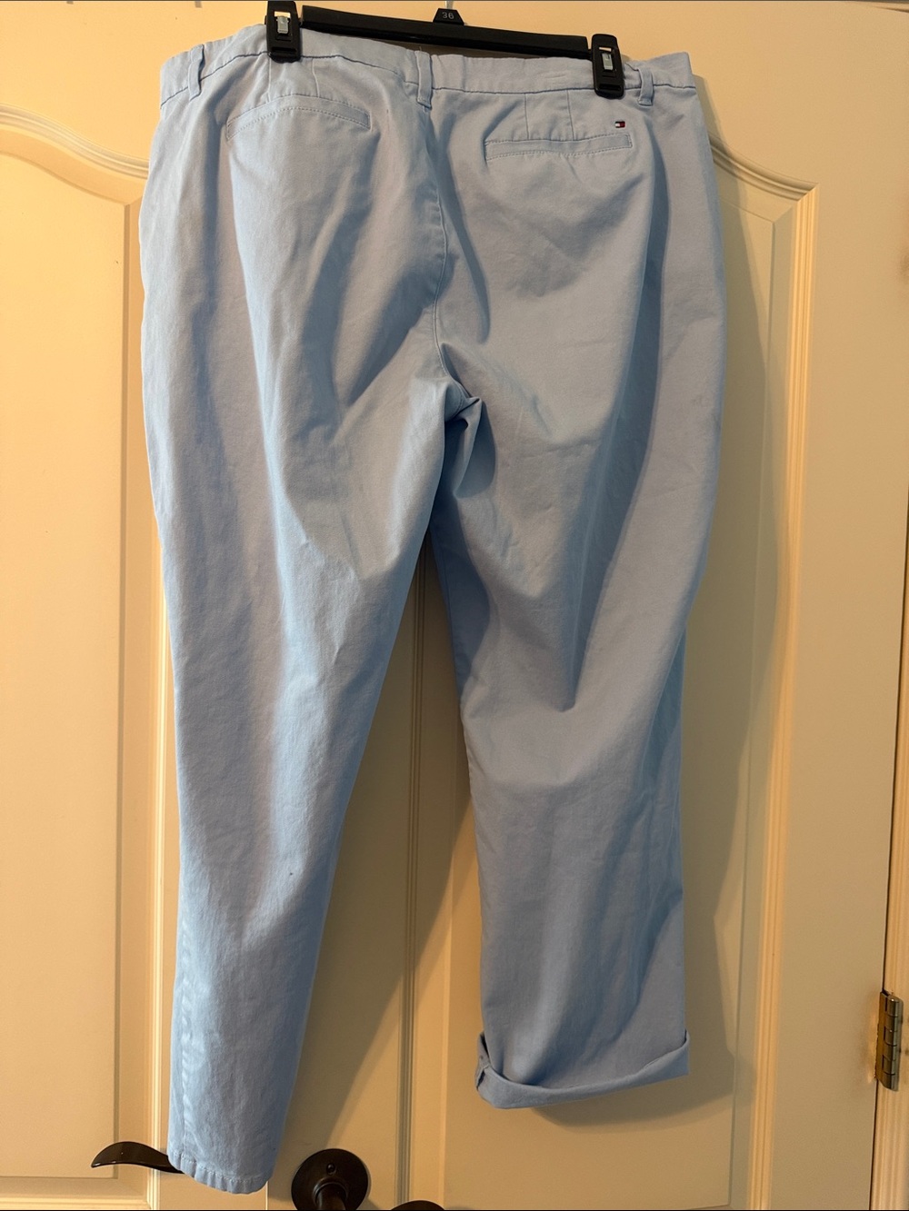 Tommy Hilfiger Light Blue Cropped Women's Pants - Picture 2 of 4